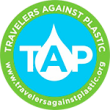 Travelers against plastic logo